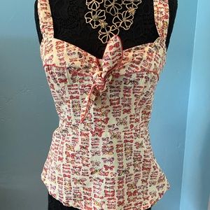 Anthropologie size 8 Butterflies top NWOT